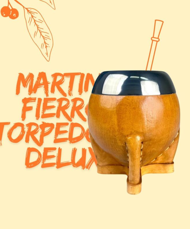 Martín Fierro Torpedo Deluxe 🌾🧉 Premium stainless steel gourd, wrapped in authentic leather, brings Argentine style and...